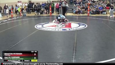 90 lbs Champ. Round 1 - Macyn Gardner, Berge Elite Wrestling Academy vs Braxton Petersen, TMB/WWG