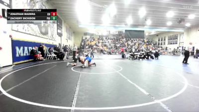 138 lbs Quarterfinal - Zackery Dickison, Pacifica (Garden Grove) vs Jonathan Madera, Chino