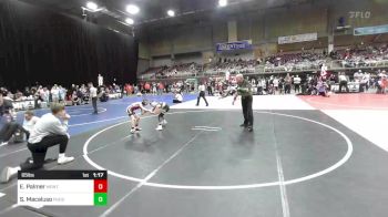 65 lbs Semifinal - Easton Palmer, Montrose Wrestling Club vs Silas Macaluso, Pueblo County WC