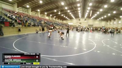 110 lbs Semifinal - Hunter Arriaga, Flathead Valley Wrestling Club vs Kohen Flinders, Westlake