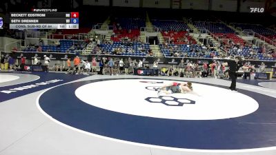 113 lbs Cons. Sub-rd Of 64 - Beckett Edstrom, MN vs Seth Drennen, WV