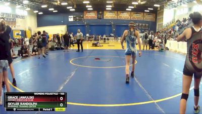 103 lbs 3rd Place Match - Grace Jawulski, Mayhem Wrestling Club vs Skyler Randolph, Riverdale Training Center