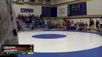 165 lbs Champ Round 1 (16 Team) - Jacob Cardozo, Roger Williams vs Tyler Barker, Norwich