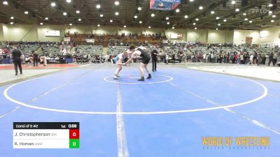 175 lbs Consi Of 8 #2 - Josiah Christopherson, Oak Harbor Wrestling Club vs Kallon Homan, Unaffiliated