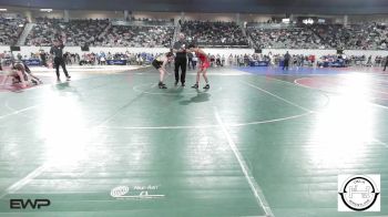 130 lbs Round Of 64 - Romeo EscobedoArriaga, Mustang Middle School vs Kydon Harness, Sand Springs Jr High