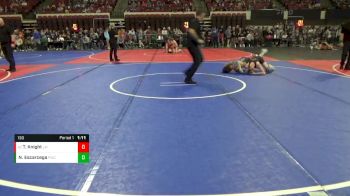 130 lbs Champ. Round 2 - Trystan Knight, Laurel Matburners vs Navarjo Escarcega, Poplar Wrestling Club