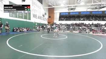 190 lbs Cons. Round 2 - Braxton Chung, Long Beach Poly vs Aiden Byrd, Ramona (Riverside)