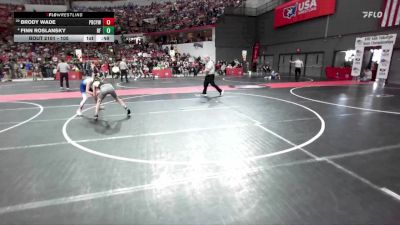 105 lbs Champ. Round 1 - Brody Wade, Pardeeville Boys Club Youth Wrestling vs Finn Roslansky, River Falls