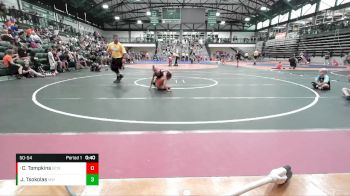 50-54 lbs Quarterfinal - Carter Tompkins, Granite City WA vs Jt Tsokolas, MUSTANGS WC