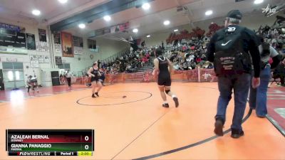 145 lbs Champ. Round 2 - Azaleah Bernal, Downey vs Gianna Panaggio, Marina