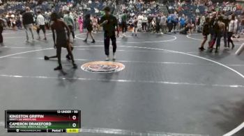 90 lbs 2nd Place Match - Cameron Drakeford, Westwateree Wrestling Club vs Kingston Griffin, Ninety Six Wrestling