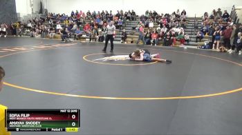 J-3 lbs Round 2 - Sofia Filip, West Branch Youth Wrestling Cl vs Amayah Snodey, Westside Wrestling Club