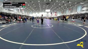 50 lbs Cons. Semi - Skye Oliver, 518 Grapplers vs Juniper Beardsley, Divas Of Destruction Wrestling Club