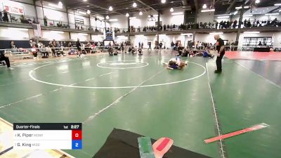 145 lbs Quarterfinal - Kyla Piper, Monroe Woodbury vs Gianni King, Middletown