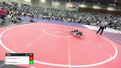 90 lbs Semifinal - Benjamin Accettola, MatTime vs Royce Hernandez, Team Pride Academy