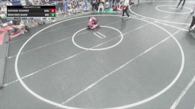 132 lbs Champ. Round 1 - Giovani Suarez, Rough House Wrestling Club vs Brayden Barr, Menifee Wrestling Club