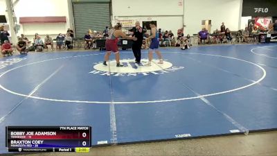 250 lbs Placement Matches (8 Team) - Bobby Joe Adamson, Tennessee vs Braxton Coey, Minnesota Red