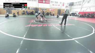 110 lbs Champ. Round 2 - Audrey Chu, Monte Vista (Danville) vs Maliah Cheng, Fortuna