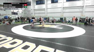 S-140 lbs Consi Of 4 - Isaiah Criss, OH vs Brody Procunier, MI