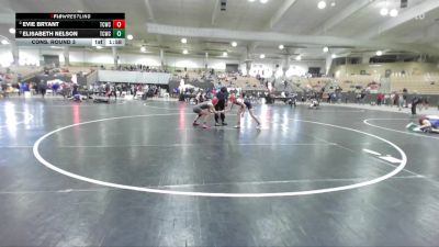 100 lbs Cons. Round 3 - Evie Bryant, Blackman Wrestling Club vs Elisabeth Nelson, Team Clarksville TCWC