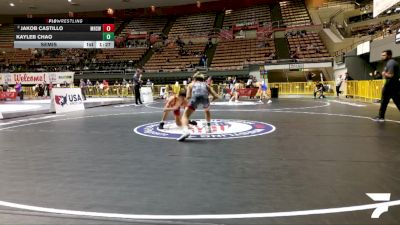 Cadet Boys Lower - 126 lbs Semis - Kayleb Chao vs Jakob Castillo, Merced High School Wrestling
