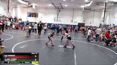 55 lbs Quarterfinal - Clara Corey, Carolina Reapers vs Kai Winker, C2X