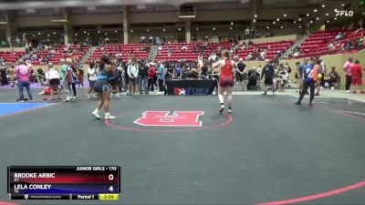 170 lbs Cons. Semi - Brooke Arbic, KY vs Lela Conley, TX