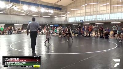 50 lbs Cons. Round 3 - Mylles Maines, Palmetto State Wrestling Acade vs Christopher Palmer, Niceville Wrestling Academy