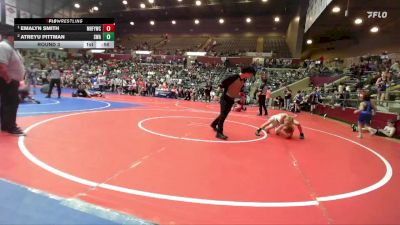 58 lbs Round 3 - Emalyn Smith, Mountain Home Flyers Youth Wrestling Club vs Atreyu Pittman, Spartan Wrestling Academy