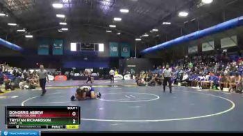 220 lbs Finals (2 Team) - Donorris Abbew, Northwest Guilford vs Trystan Richardson, Laney