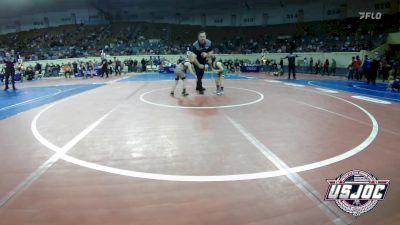 60 lbs Consi Of 8 #2 - BlaizLee Hackney, Derby Wrestling Club vs Ledger Rother, Cashion Youth Wrestling