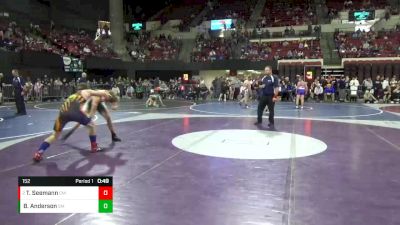 152 lbs Cons. Round 2 - Taw Seemann, Crazy Mountain vs Brock Anderson, St. Maries