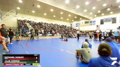 56 lbs Semifinal - Nathaniel Vasquez, INDIO vs Caleb Johnson, Rancho Bernardo Wrestling Club