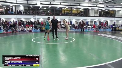103 lbs 5th Place Match - Paige VanSetters, Alma vs Gabriella Motz, Albion