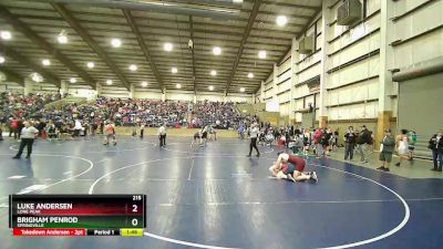 215 lbs Champ. Round 2 - Brigham Penrod, Springville vs Luke Andersen, Lone Peak