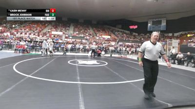 144 lbs 1st Place Match - Brock Johnson, Paola HS vs Cash McVay, Rose Hill HS