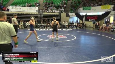 122 lbs Semifinals (16 Team) - Walker Springfield, Mountain Brook vs Luke Dickinson, Pike Road School