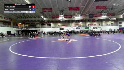 138 lbs Champ. Round 1 - Ava Ward, Missouri Valley College vs Maci Avila, Midland University