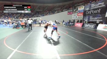 2A/1A Boys 165 Quarterfinal - Leland Minson, Culver Boys vs Ryder Blanton, Myrtle Point Boys