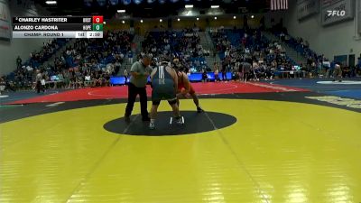285 lbs Champ. Round 1 - Charley Hastriter, Oregon State vs Alonzo Cardona, Hope International