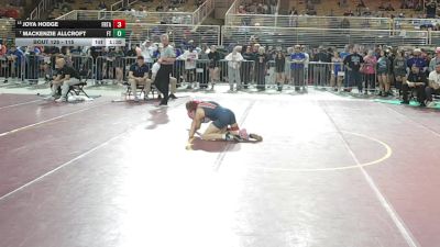 115 lbs Cons. Round 1 - Mackenzie Allcroft, Ft Pierce Central vs Joya Hodge, Freedom (Tampa)
