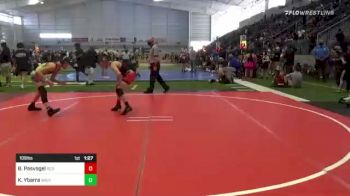 109 lbs Semifinal - Bryce Pasvogel, Red Wave vs Kalob Ybarra, Bear Cave