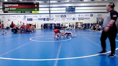 126 lbs Cons. Round 3 - John Bandy, Vinita vs Karver Baker, Kiefer