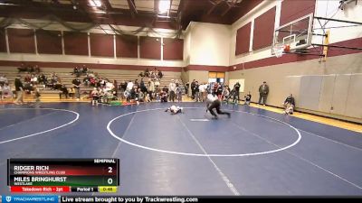 41 lbs Semifinal - Miles Bringhurst, Westlake vs Ridger Rich, Champions Wrestling Club