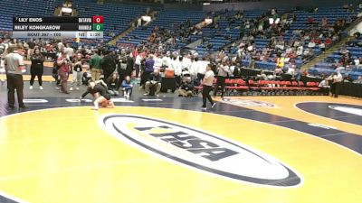 100 lbs 5th Place Match - Lily Enos, Batavia vs Riley Kongkaeow, Round Lake