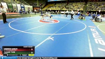 106 Class 1 lbs Champ. Round 1 - Andrew Garcia, St. Pius X (Kansas City) vs Tucker Tune, Fatima