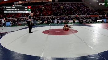 4A 138 lbs Champ. Round 1 - Stryder Liermann, Bonners Ferry vs Brian Lopez, American Falls