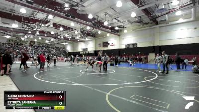 110 lbs Champ. Round 2 - Estreya Santana, Paloma Valley vs Alexa Gonzalez, Santa Ana