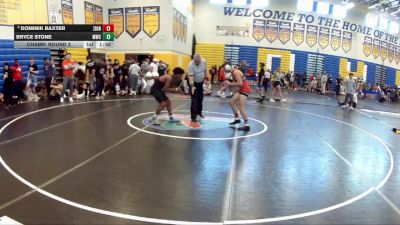 120 lbs Champ. Round 3 - Bryce Stone, Mayhem Wrestling Club vs Dominik Baxter, Pace High School