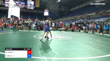 106 lbs Cons 32 #2 - Bubba Wright, Kansas vs Aden Braun, North Dakota